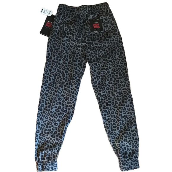 Celebrity Pink SZ XS Leopard print joggers drawstring elastic waist high rise - Picture 2 of 4